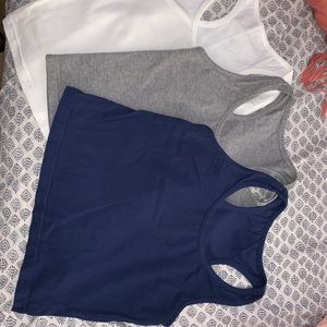 Cropped racer back tank set size M